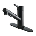 Gourmetier LS8400DL Concord Single-Handle Pull-Out Kitchen Faucet, Matte Black LS8400DL